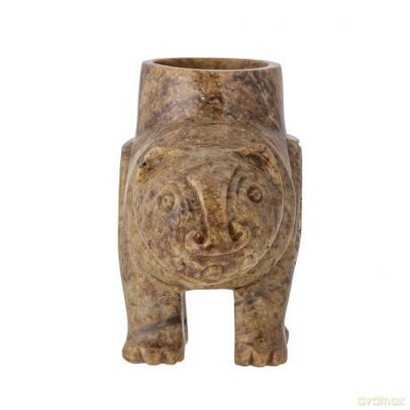 Bloomingville - Novia Votive - Brown Soapstone (82059539)