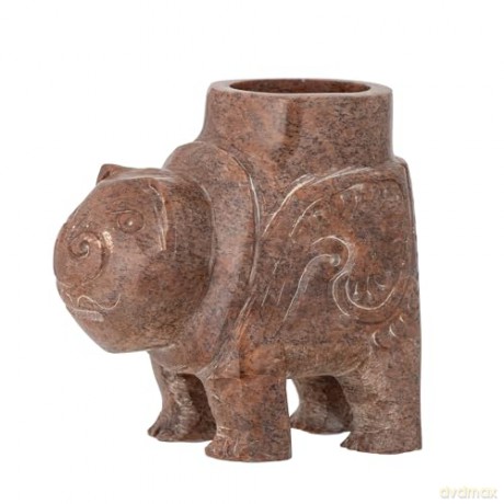 Bloomingville - Novia Votive - Brown Soapstone (82059539)