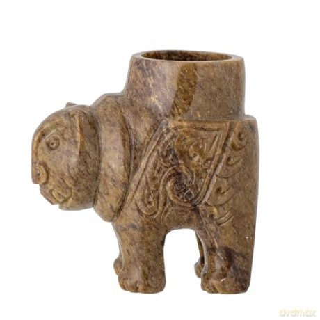 Bloomingville - Novia Votive - Brown Soapstone (82059539)