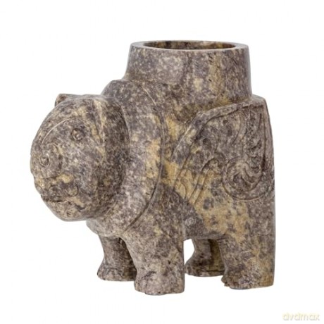 Bloomingville - Novia Votive - Brown Soapstone (82059539)