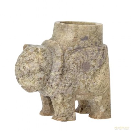 Bloomingville - Novia Votive - Brown Soapstone (82059539)