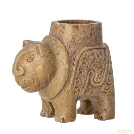Bloomingville - Novia Votive - Brown Soapstone (82059539)
