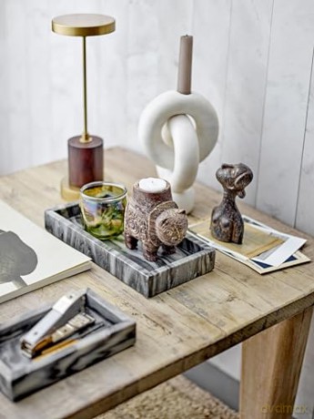 Bloomingville - Novia Votive - Brown Soapstone (82059539)