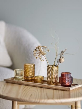 Bloomingville - Sanga Tray w/Votive - Brown - Set of 6 (82049508)