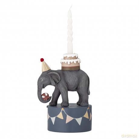Bloomingville MINI - Elephant Flor Candlestick - Grey (82054474)