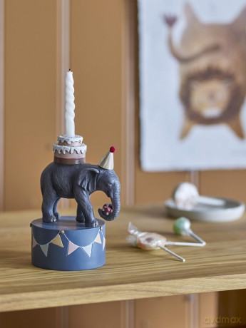 Bloomingville MINI - Elephant Flor Candlestick - Grey (82054474)