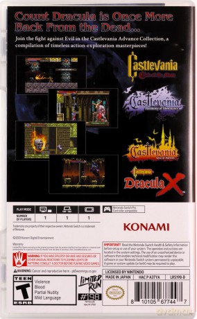 Castlevania Advance Collection Classic Edition - Dracula X Cover [GRA SWITCH]