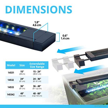 Fluval - Aquasky Led 12W 38-61Cm - (120.8300)