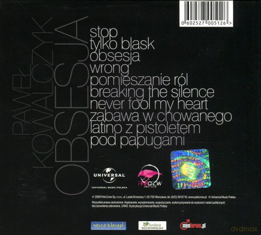 Paweł Kowalczyk: Obsesja (digipack) [CD]