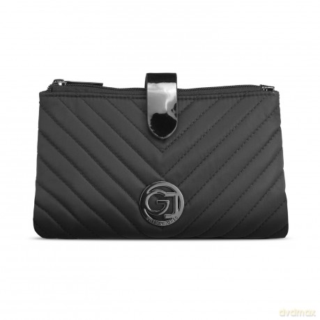Gillian Jones - THE WEEKENDER Makeup purse - Black quilt