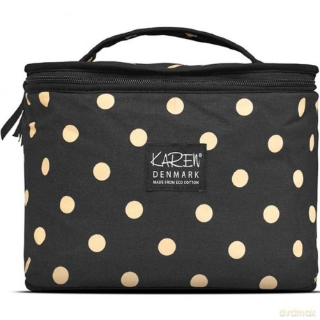Karen Denmark - Beauty Box ECO Cotton - Black With Beige Dots