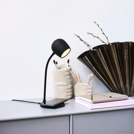 Kreafunk - Ellie - Lamp with wireless charger - Black (KFEW02)