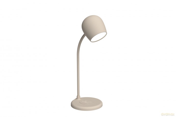Kreafunk - Ellie - Lamp with wireless charger - Ivory Sand (KFEW09)