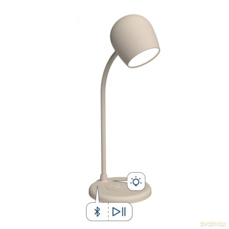 Kreafunk - Ellie - Lamp with wireless charger - Ivory Sand (KFEW09)