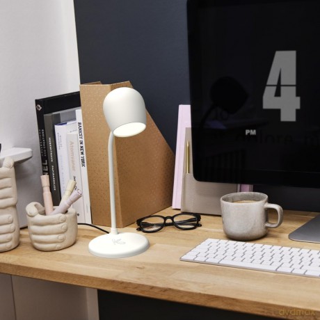 Kreafunk - Ellie - Lamp with wireless charger - White (KFEW01)