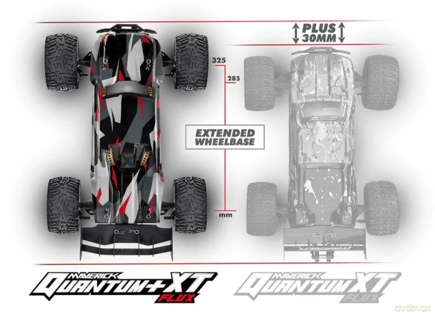 Maverick - Quantum+ XT Flux 3S 1/10 4WD Stadium Truck - Red (150301)
