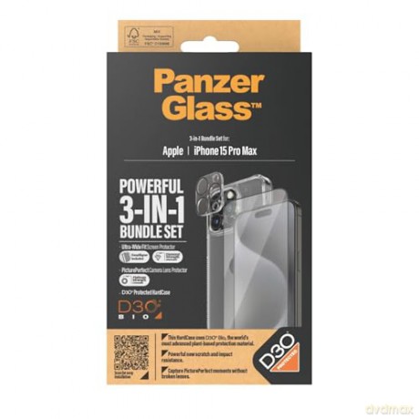 PanzerGlass - 3-i-1 Package iPhone 15 Pro Max