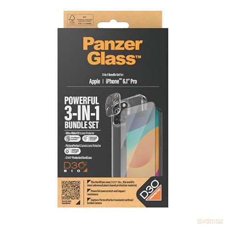 PanzerGlass - 3-i-1 Protection Pack - Apple iPhone 15 Pro