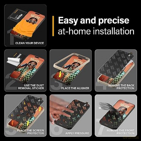 PanzerGlass - Eyecare Screen Protector iPhone 15 Pro Max - Ultra-Wide Fit