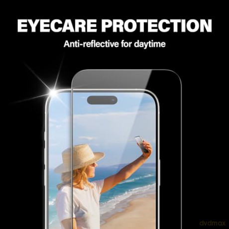 PanzerGlass - Eyecare Screen Protector iPhone 15 Pro Max - Ultra-Wide Fit