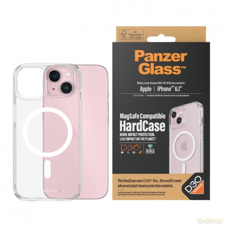 PanzerGlass - HardCase MagSafe Compatible with D3O iPhone 15