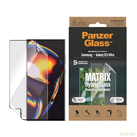 PanzerGlass - MATRIX Screen Protector Samsung Galaxy S23 Ultra - Ultra-Wide Fit m. AlignerKitp