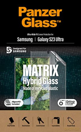 PanzerGlass - MATRIX Screen Protector Samsung Galaxy S23 Ultra - Ultra-Wide Fit m. AlignerKitp