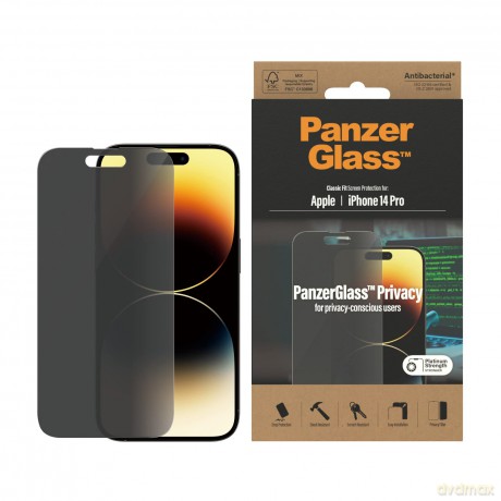 PanzerGlass - Privacy Screen Protector Apple iPhone 14 Pro - Classic Fit