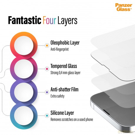 PanzerGlass - Screen Protector Apple iPhone 12 - 12 Pro - Standard Fit