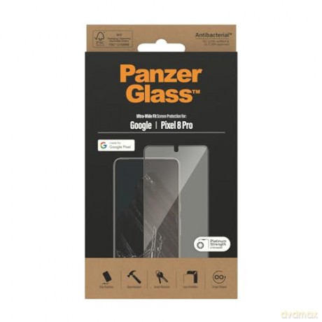 PanzerGlass - Screen Protector Google Pixel 8 Pro - Ultra-Wide Fit