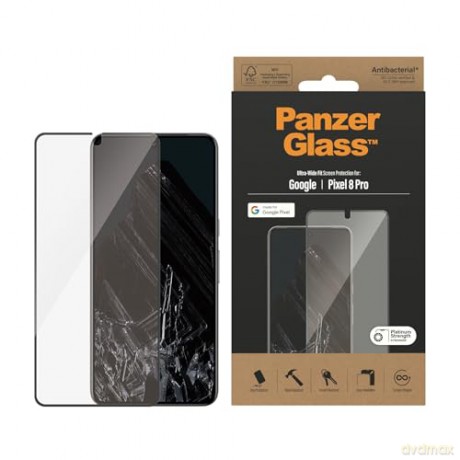 PanzerGlass - Screen Protector Google Pixel 8 Pro - Ultra-Wide Fit