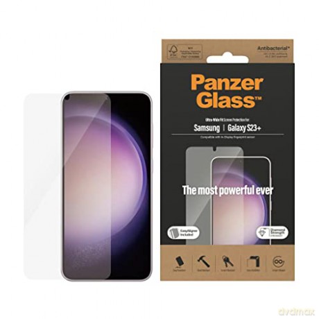 PanzerGlass - Screen Protector Samsung Galaxy S23+ - Ultra-Wide Fit m. EasyAligner