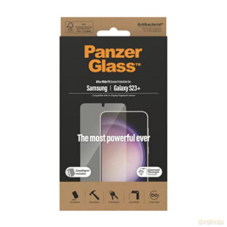 PanzerGlass - Screen Protector Samsung Galaxy S23+ - Ultra-Wide Fit m. EasyAligner
