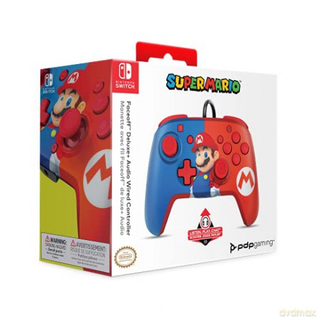 PDP Nintendo Switch Faceoff Deluxe Controller + Audio - Mario