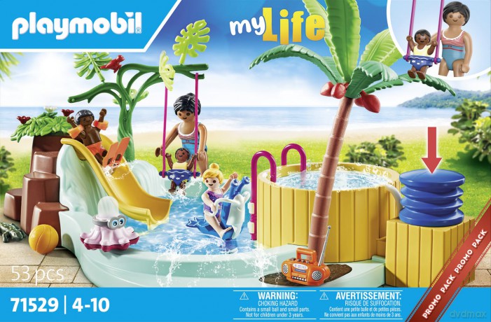 Playmobil - Children's pool with whirlpool (71529) [FIGURKA]