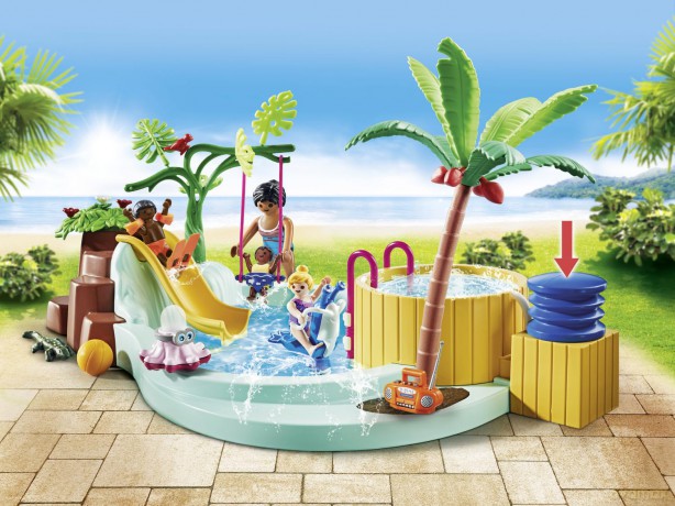 Playmobil - Children's pool with whirlpool (71529) [FIGURKA]