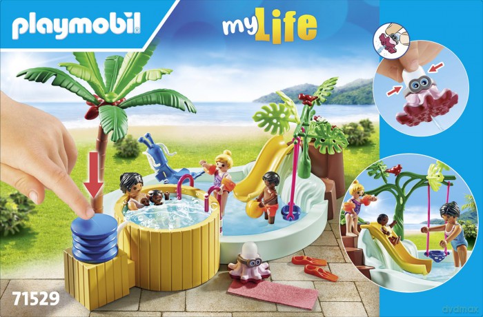 Playmobil - Children's pool with whirlpool (71529) [FIGURKA]