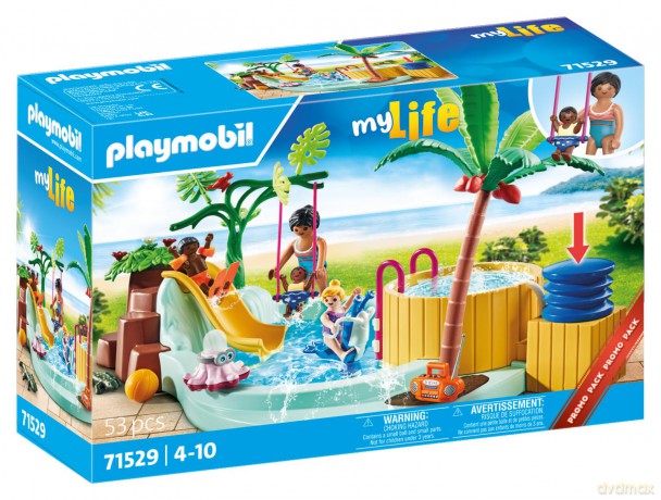 Playmobil - Children's pool with whirlpool (71529) [FIGURKA]