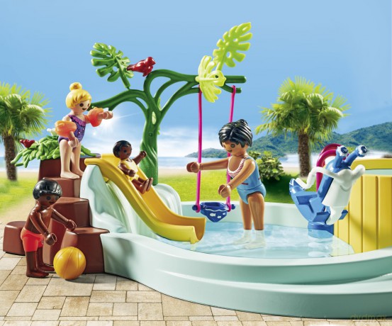 Playmobil - Children's pool with whirlpool (71529) [FIGURKA]