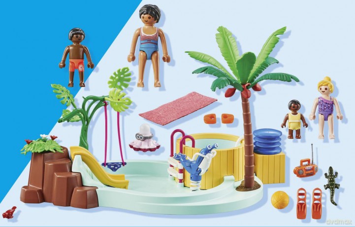 Playmobil - Children's pool with whirlpool (71529) [FIGURKA]
