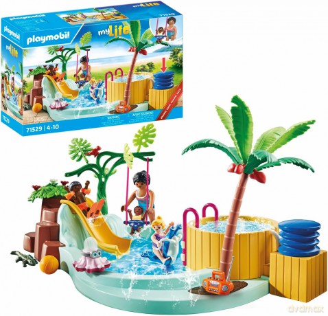 Playmobil - Children's pool with whirlpool (71529) [FIGURKA]