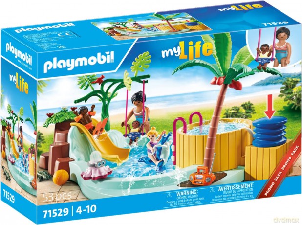 Playmobil - Children's pool with whirlpool (71529) [FIGURKA]