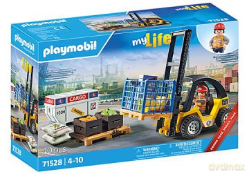 Playmobil - Forklift truck with cargo (71528) [FIGURKA]