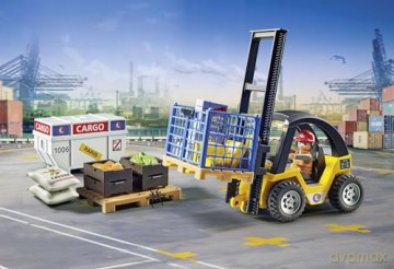 Playmobil - Forklift truck with cargo (71528) [FIGURKA]
