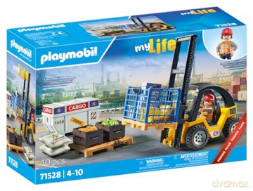 Playmobil - Forklift truck with cargo (71528) [FIGURKA]