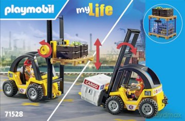 Playmobil - Forklift truck with cargo (71528) [FIGURKA]