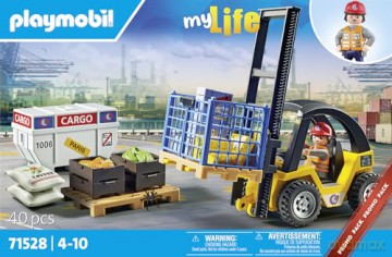 Playmobil - Forklift truck with cargo (71528) [FIGURKA]