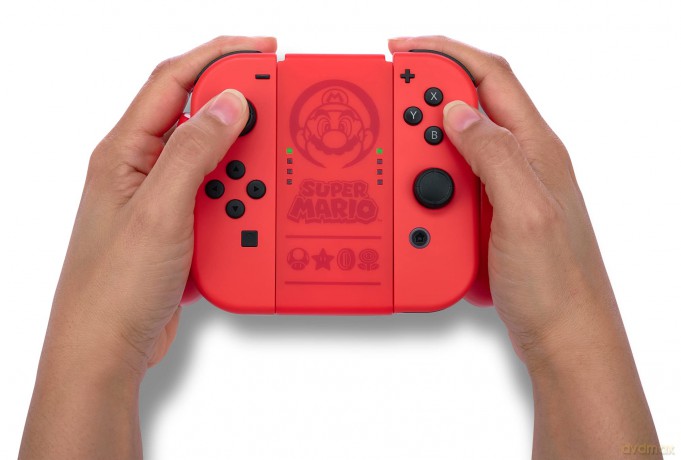 PowerA JOY-CON Comfort Grip - Super Mario Red