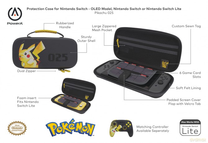 PowerA Protection Case For Nintendo Switch Or Nintendo Switch Lite - PIKACHU 025