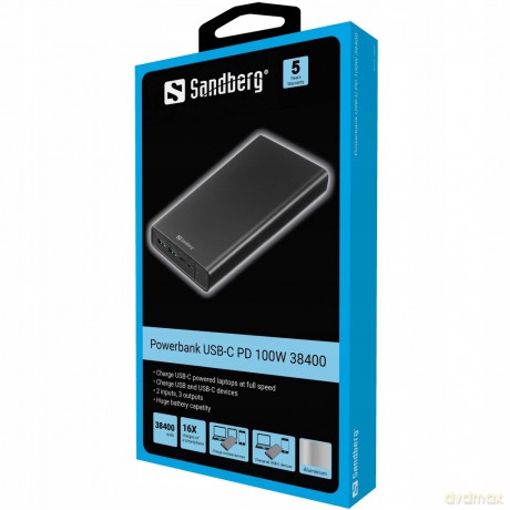 Sandberg - Powerbank USB-C PD 100W 38400